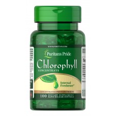 Хлорофилл, концентрат, Chlorophyll Concentrate, Puritan's Pride, 50 мг, 100 гелевых капсул