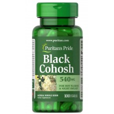 Клопогон кистевидный, Black Cohosh, Puritan's Pride, 540 мг, 100 капсул