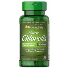Хлорелла, Natural Chlorella, Puritan's Pride, 500 мг, натуральная, 120 таблеток