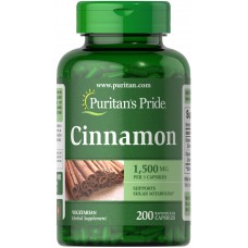 Корица, Cinnamon, Puritan's Pride, 500 мг, 200 капсул