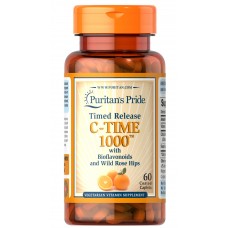 Витамин С с шиповником, Vitamin C, Puritan's Pride, 1000 мг, 60 каплет