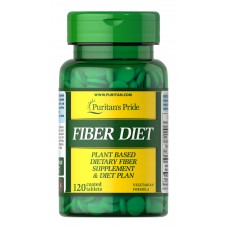 Пищевые волокна, Fiber Diet, Puritan's Pride, 120 таблеток