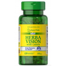 Лютеин и черника для зрения, Herbavision with Lutein and Bilberry, Puritan's Pride, 120 капсул
