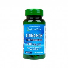 Корица с хромом, Cinnamon + Chromium, Puritan's Pride, 60 капсул