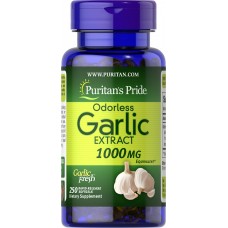 Чеснок, Odorless Garlic, Puritan's Pride, без запаха, 1000 мг, 250 гелевых капсул быстрого высвобождения