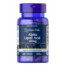 Альфа-липоевая кислота, Alpha Lipoic Acid, Puritan's Pride, 100 мг, 60 капсул
