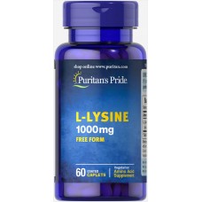 L-лизин, L-Lysine, Puritan's Pride, 1000 мг, 60 каплет