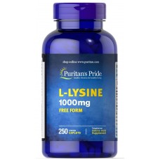 L-лизин, L-Lysine, Puritan's Pride, 1000 мг, 250 каплет