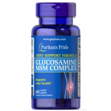Глюкозамин и МСМ комплекс, Glucosamine MSM Complex, Puritan's Pride,  333 мг/500 мг, 60 каплет