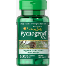 Пикногенол, Pycnogenol, Puritan's Pride, 30 мг, 60 капсул