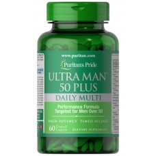 Мультивитамины ультра для мужчин 50+, Ultra Man™, Puritan's Pride, 60 капсул