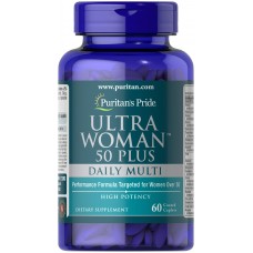 Мультивитамины для женщин ультра 50+, Ultra Woman Multi-Vitamin, Puritan's Pride, 60 капсул