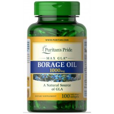 Масло огуречника, Borage Oil, Puritan's Pride, 1000 мг, 100 капсул