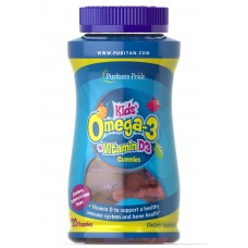 Омега-3 и витамин D3 для детей, Kids Omega 3, Puritan's Pride, 120 жевательных конфет