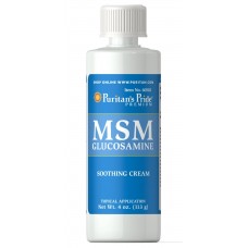 Крем с глюкозамином и МСМ, MSM Glucosamine Cream, Puritan's Pride, 113 г