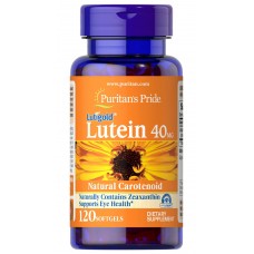 Лютеин с зеаксантином, Lutein, Puritan's Pride, 40 мг, 120 гелевых капсул