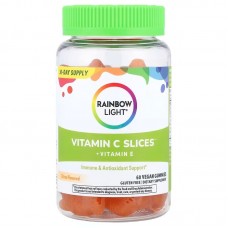 Витамин C, Vitamin C Gummies, Rainbow Light, со вкусом цитруса, 60 жевательных конфет
