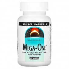 Мультивитамины Mega-One, Multi-Vitamin with Minerals, Source Naturals, по 1 в день, 60 таблеток