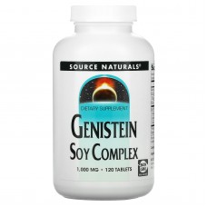Соевые изофлавоны, Genistein Soy, Source Naturals, комплекс, 1000 мг, 120 таблеток