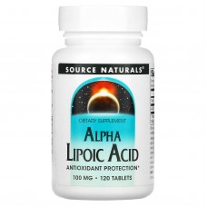 Альфа-липоевая кислота, Alpha Lipoic Acid, Source Naturals, 100 мг, 120 таблеток