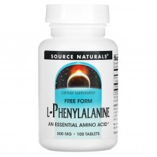 Фенилаланин, L-Phenylalanine, Source Naturals, 250 мг, 100 таблеток.
