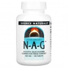 N-ацетилглюкозамин, N-A-G, Source Naturals, 500 мг, 120 таб.