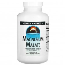 Магний малат, Magnesium Malate, Source Naturals, 3750 мг, 360 таблеток (1250 мг в 1 таблетке)