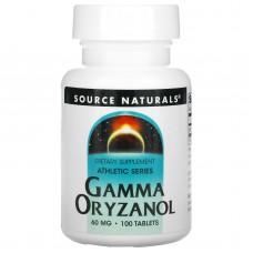 Гамма оризанол, Gamma Oryzanol, Source Naturals, 60 мг, 100 таблеток
