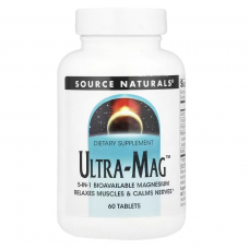 Магний (ультра), Ultra-Mag, Source Naturals, 60 таблеток