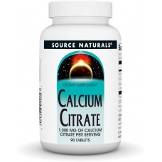 Кальций цитрат, Calcium Citrate, Source Naturals, 1000 мг, 90 капсул