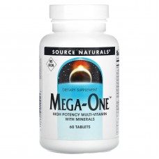 Мультивитамины без железа, Mega-One, Source Naturals, по 1 в день, 60 таблеток