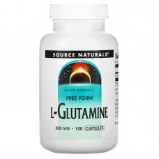 Глютамин, L-Glutamine, Source Naturals, 500 мг, 100 капсул