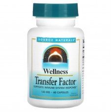 Трансфер фактор, Transfer Factor, Wellness, Source Naturals, 125 мг, 60 капсул