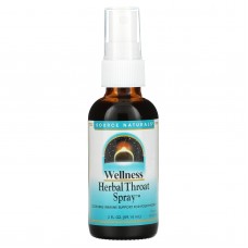 Спрей для горла  успокаивающий, Throat Spray, Source Naturals, Wellness, травяной, 59.14 мл.