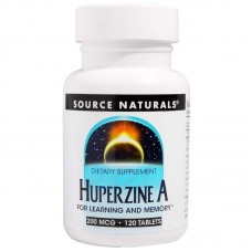 Витамины для мозга, Huperzine A, Source Naturals, 200 мкг, 120 таблеток