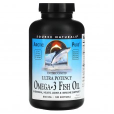 Рыбий жир в капсулах, Omega-3 Fish Oil, Source Naturals, арктический, 850  мг, 120 капсул