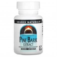 Экстракт сосновой коры, Pine Bark Extract, Source Naturals, 150 мг, 60 таблеток