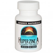 Витамины для мозга, Huperzine A, Source Naturals, 100 мкг, 120 таблеток