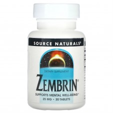 Поддержка психического благополучия, Zembrin, Source Naturals, 25 мг, 30 таблеток