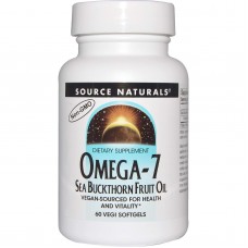Омега 7 облепиха, Omega-7, Seabuckthorn Oil, Source Naturals, 60 капсул