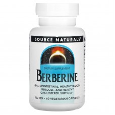 Берберин, Berberine, Source Naturals, 500 мг, 60 вегетарианских капсул