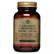 Aргинин орнитин, L-Arginine L-Ornithine, Solgar, 500/250 мг, 50 капсул