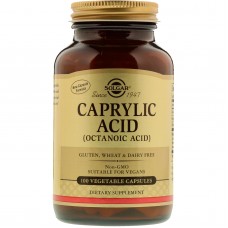 Каприловая кислота, Caprylic Acid, Solgar, 100 вегетарианских капсул