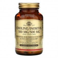 Холин и Инозитол, Choline/Inositol, Solgar 100 вегетарианских капсул