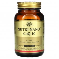 Коэнзим Q10, Nutri-Nano CoQ-10, Solgar, 50 гелевых капсул