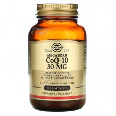 Коэнзим Q-10, Megasorb CoQ-10, Solgar, 30 мг, 120 гелевых капсул