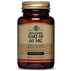 Коэнзим Q-10, Megasorb CoQ-10, Solgar, 60 мг, 60 гелевых капсул