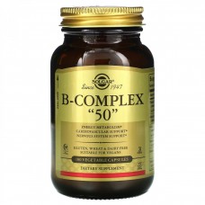Витамины В-50, комплекс, B-Complex "50", Solgar, 50 вегетарианских капсул