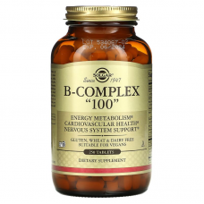 В-комплекс, B-Complex "100", Solgar, 250 таблеток