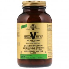 Мультивитамины, формула VM-75 (Multiple Vitamins), Solgar, 120 капсул